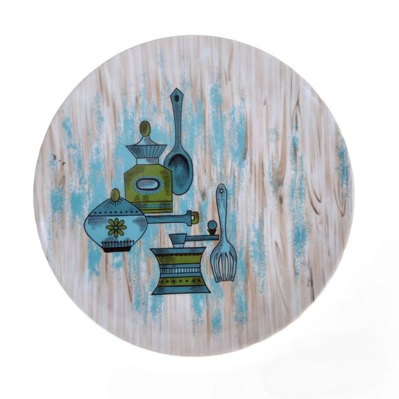 4-Retro Rare 60s Texas Ware Melmac Serving Kitchen MCM Plates - Picture 2 of 9